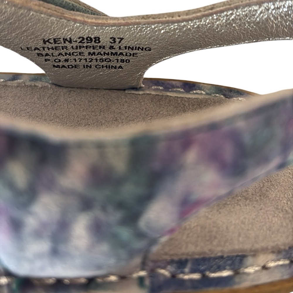 Alegria Ken-298 blue tones T strap sandal , size 
37 = 7-7.5 - Picture 5 of 6